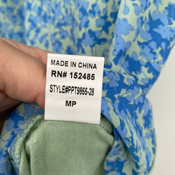 Papermoon Floral V-Neck Sleeveless Blouse Size Medium Petite - Picture 5 of 8